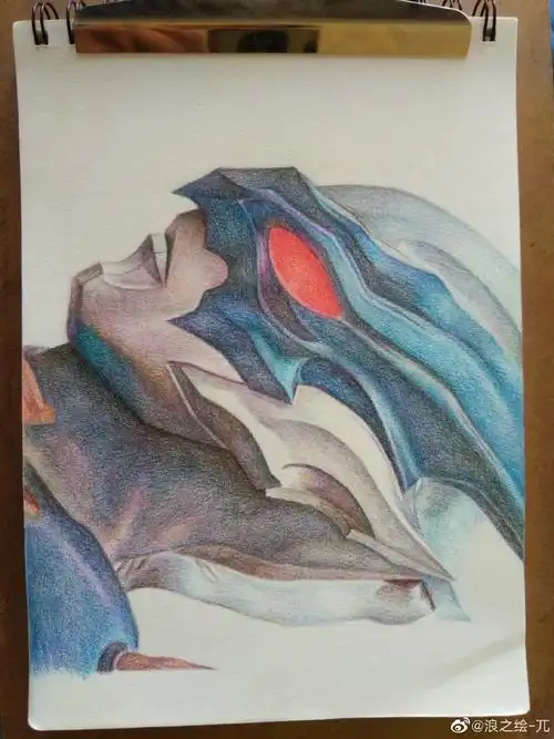 彩铅画托雷基亚奥特曼,刚在学校画完@奥. 来自浪之绘-兀 - 微博