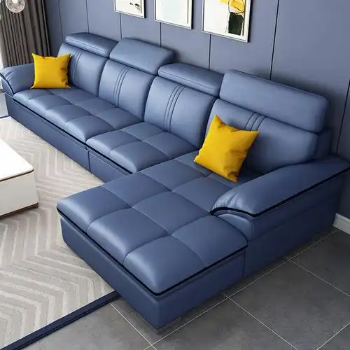 北欧全真皮沙发头层牛皮现代简约客厅小户型家用皮艺沙发转角组合