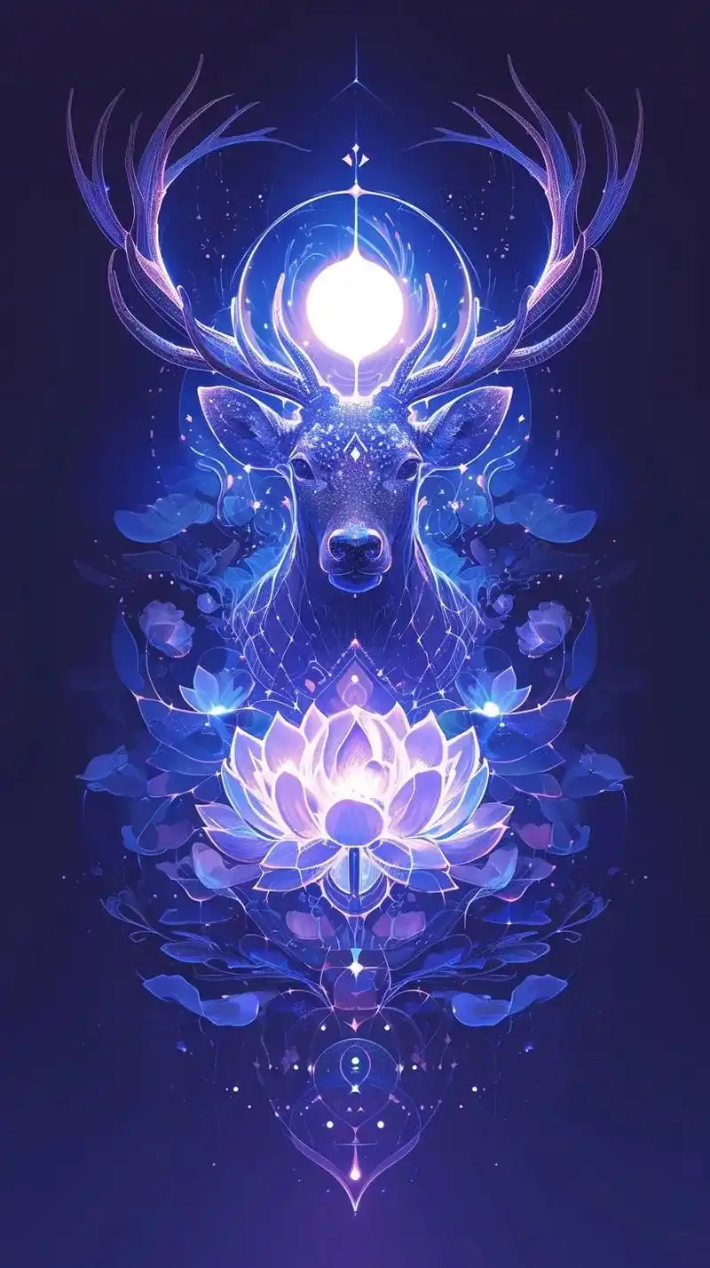 神鹿在一些文化和宗教信仰中被视为祥瑞,神圣和吉祥的象征 - 抖音