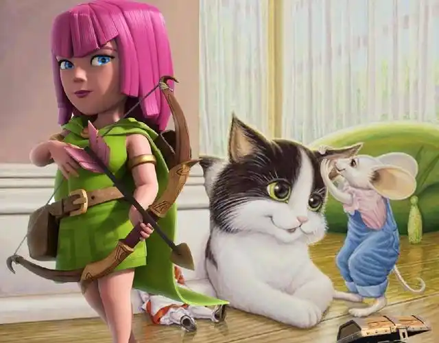 如此美艳的暗夜女巫皇室战争超清人物桌面壁纸