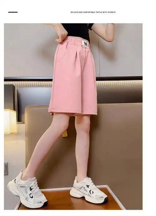 女童短裤夏季薄款2024新款洋气儿童五分裤休闲夏天女大童裤子 - 17网