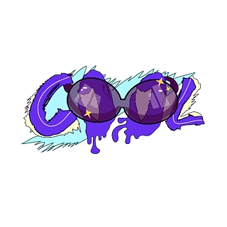 手绘涂鸦风cool字母英文艺术字字体