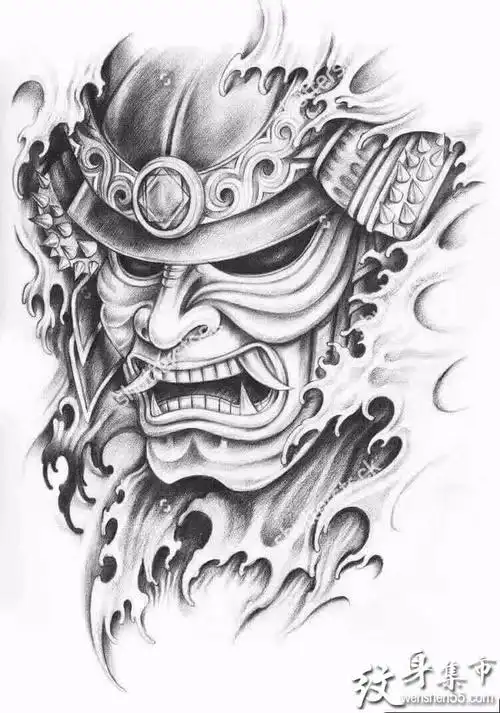 鬼武士纹身鬼武士纹身手稿鬼武士纹身手稿图案