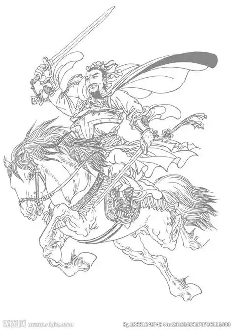 一张图看尽三国三大原创黑白插画—《刘备》—mrye在王者荣耀 刘备