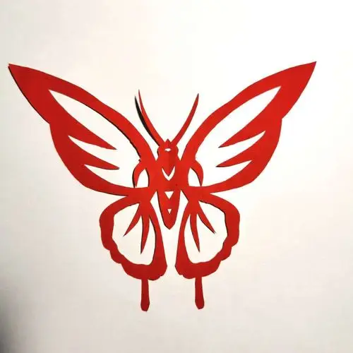 乐学院线上剪纸课学员作业《蝴蝶》2020.03.20