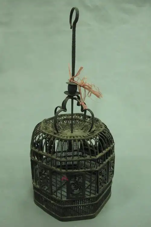 当代从江牛角八角鸟笼