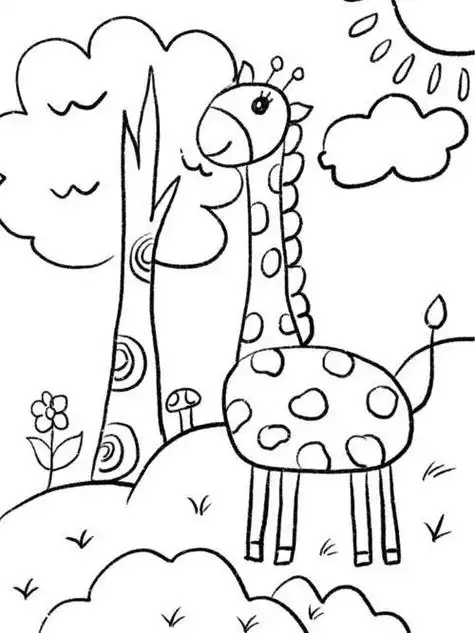 森林里的小动物简笔画