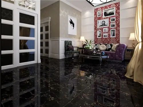 全抛釉瓷砖地砖800x800仿大理石客厅卧室防滑地板砖墙砖黑金花