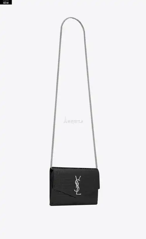 ysl圣罗兰saint laurent 21年春夏 女士 单肩包 uptown鳄鱼纹压印亮面