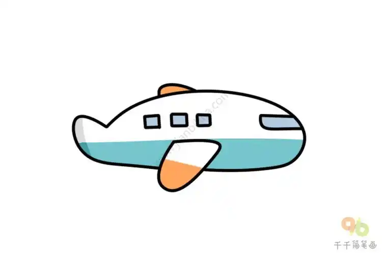 q版飞机简笔画步骤图