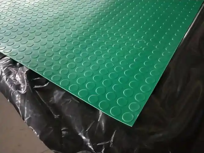 防滑橡胶板 圆点橡胶板 3mm黑色圆扣绝缘胶垫现货供应厂家直销