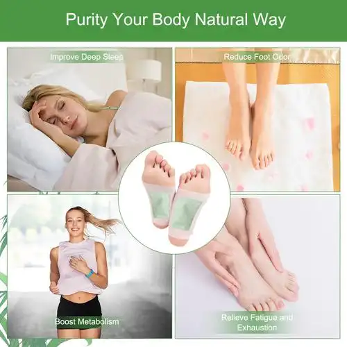 跨境亚马逊足贴竹艾草脚底足贴绿茶足底贴20片一盒速卖通一件代发