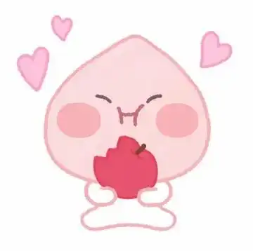今日份可爱桃子卡通图可爱桃子头像丨别人都有甜甜的恋爱,我却有秃秃