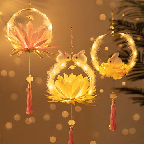 中秋节兔子灯笼儿童手工diy制作材料幼儿园2022花灯