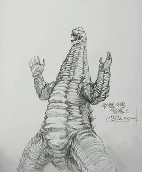 雷德王怪兽简笔画画