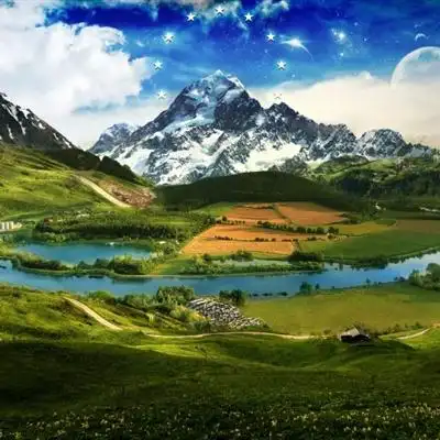 微信唯美绿色草原风景头像图片大全