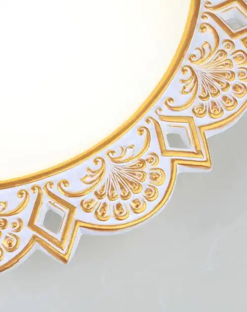 led吸顶灯x223凤尾凤尾白底描金