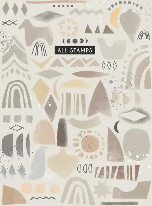 procreate笔刷-水彩树叶植物艺术装饰几何线条图案笔刷素材 笔刷资源