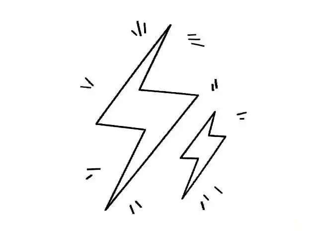 闪电简笔画,图片,简笔画-学笔画