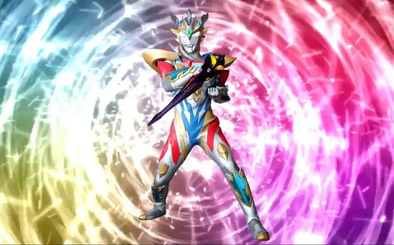 德尔塔天爪变身光之隧道泽塔奥特曼最终形态变身画面