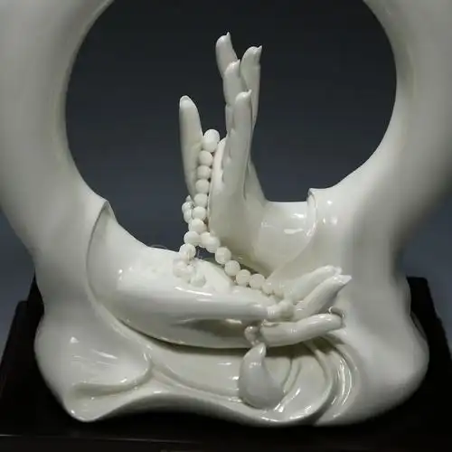 多尺和谐佛手摆件佛教禅意陶瓷器工艺品送客客户摆件