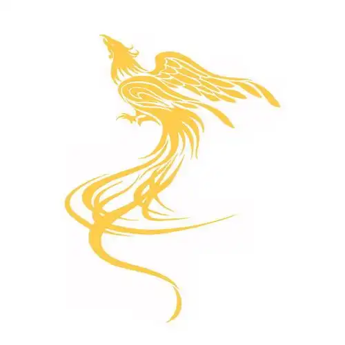 飞行的金色凤凰不死鸟png图片免抠素材