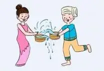 关于泼水节简笔画