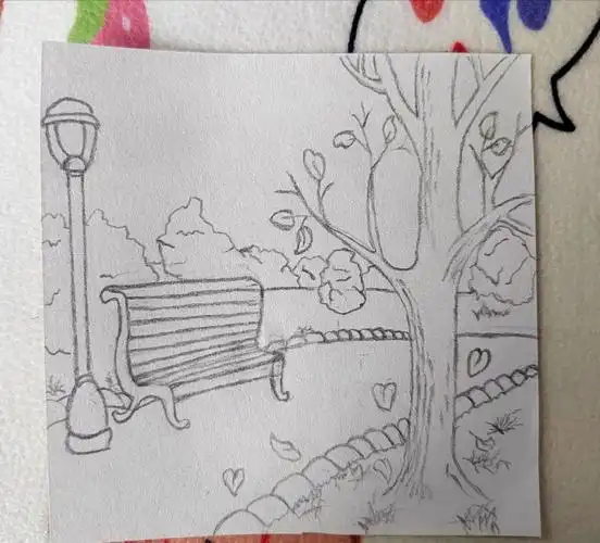 风景简笔画构图