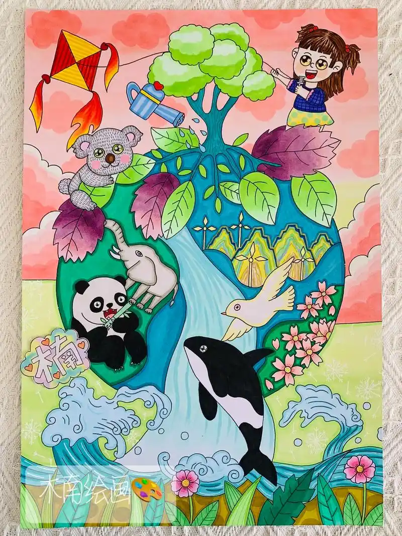 都是本人这两年画的图,最近需要环保类 - 抖音