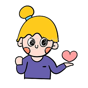 图怪兽原创元素感恩节小女孩谢谢你表情包插画元素