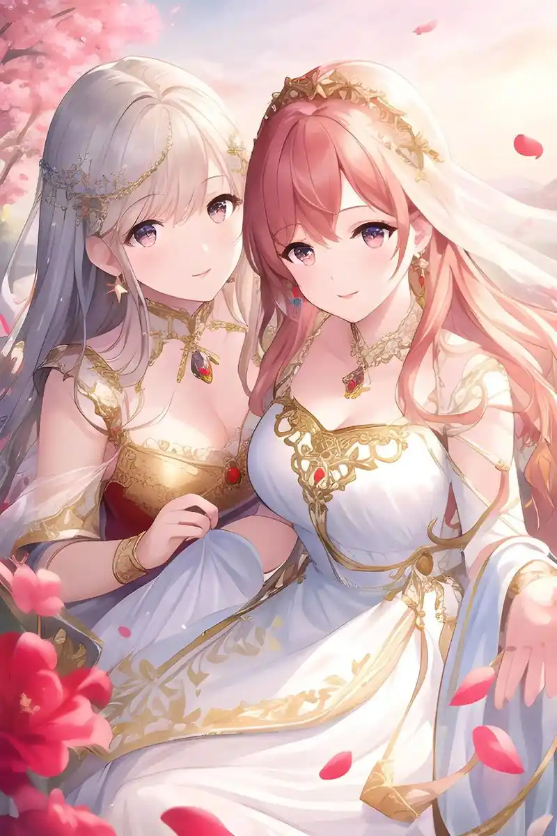 二次元姐妹花公主裙这样的小姐姐你那不爱吗