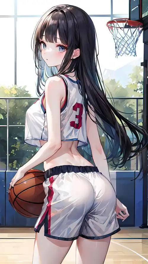 篮球少女插画图片壁纸