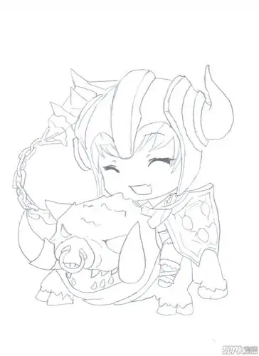 妹子教你画lol英雄q版手绘 很萌很有爱