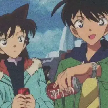 柯南情侣头像一对可爱图片高清好看的柯南情侣头像一左一右