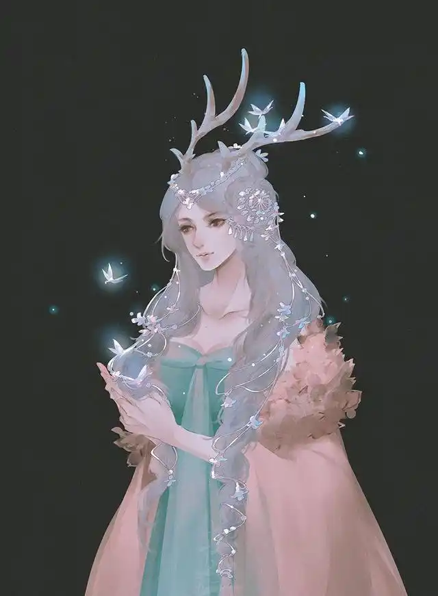 仙鹿也可以拟人化!梦幻又有点小心机,展现古色古香的味道