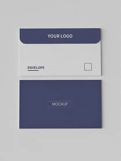 原创模型商务信封正反面样机