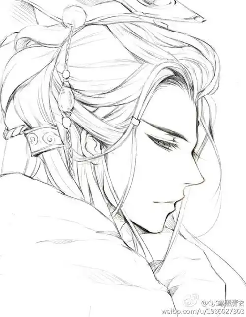 铅笔画漫画人物古装