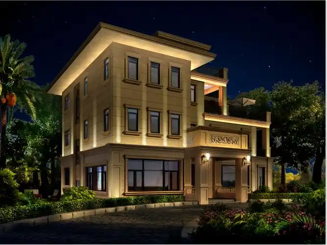 辽宁省盘锦市总部生态城泰郡亮化夜景 灵