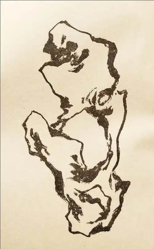 国画---好美的太湖石( 学画石素材)