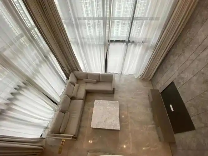 汤臣一品同款家具顶楼复式6米挑高