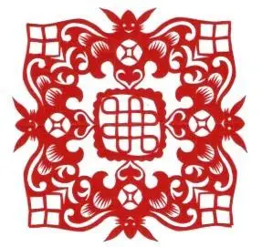 四方连续剪纸人物图片