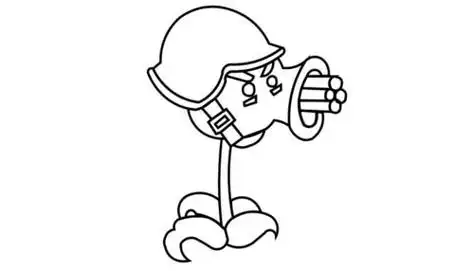 机枪射手豌豆射手简笔画