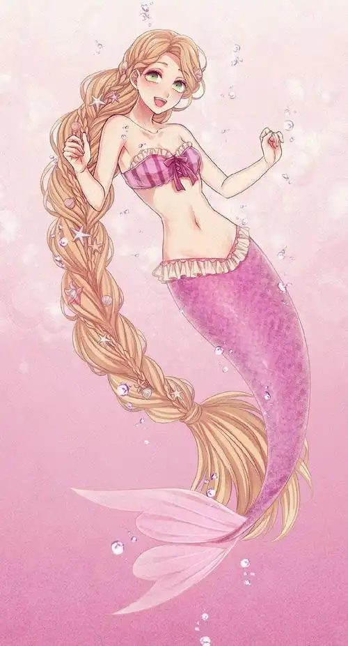 《美女与野兽》——贝儿▼大家在观察这些"迪士尼美人鱼公主"的时候