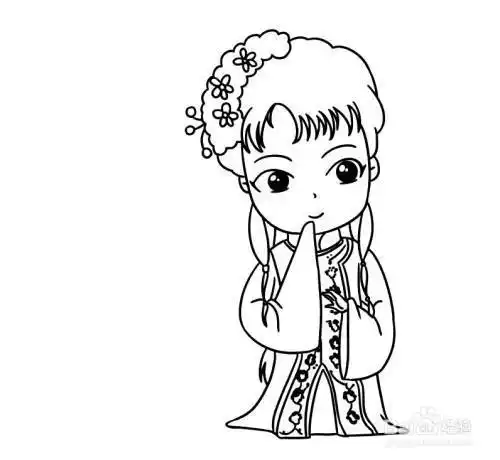 红楼梦简笔画q版人物红楼梦卡通林黛玉的简笔画步骤红楼梦人物简笔画