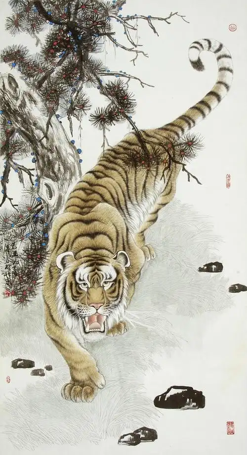 工笔《虎》