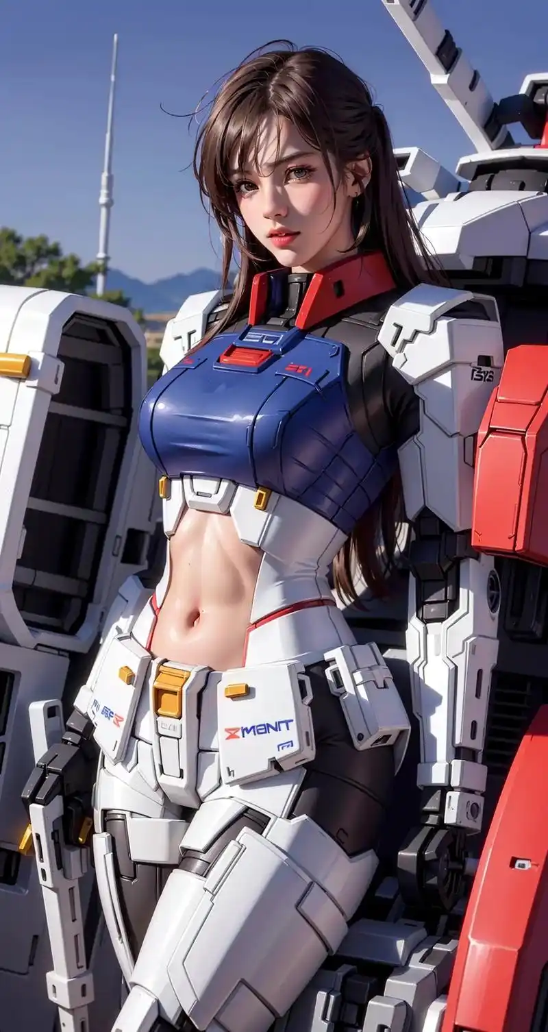 aigc,美女高达.为了效果更逼真,这次使用了lora. l - 抖音