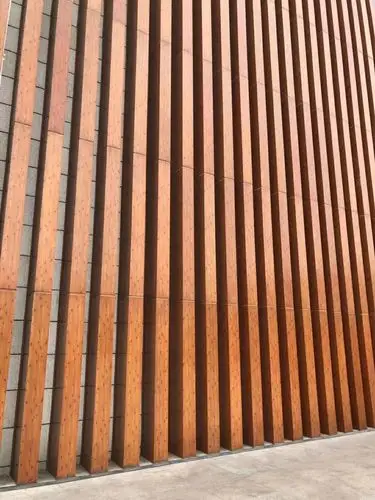 超市木纹铝方通装修铝合金建材供应商柚木色u型木纹铝方通