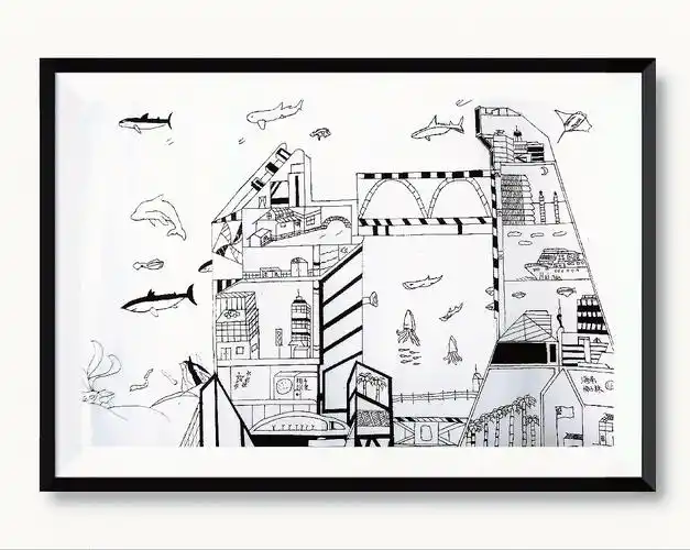 海桂学校美术组关于开展2020年"海南自由贸易港畅想"主题绘画,书法