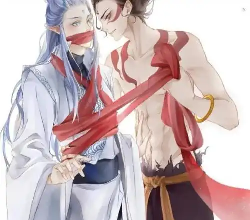 超有爱的"藕饼"cp,哪吒利用混天绫强行得到敖丙,画面太美!