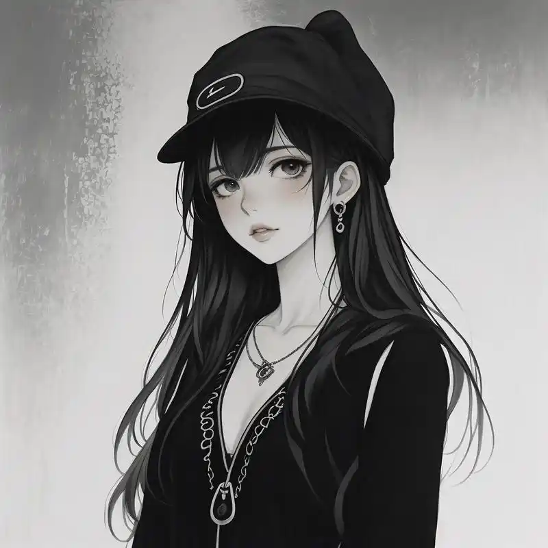 这组黑色系女生头像,将黑色的魅力与女生的柔美完美结合,真的是美到